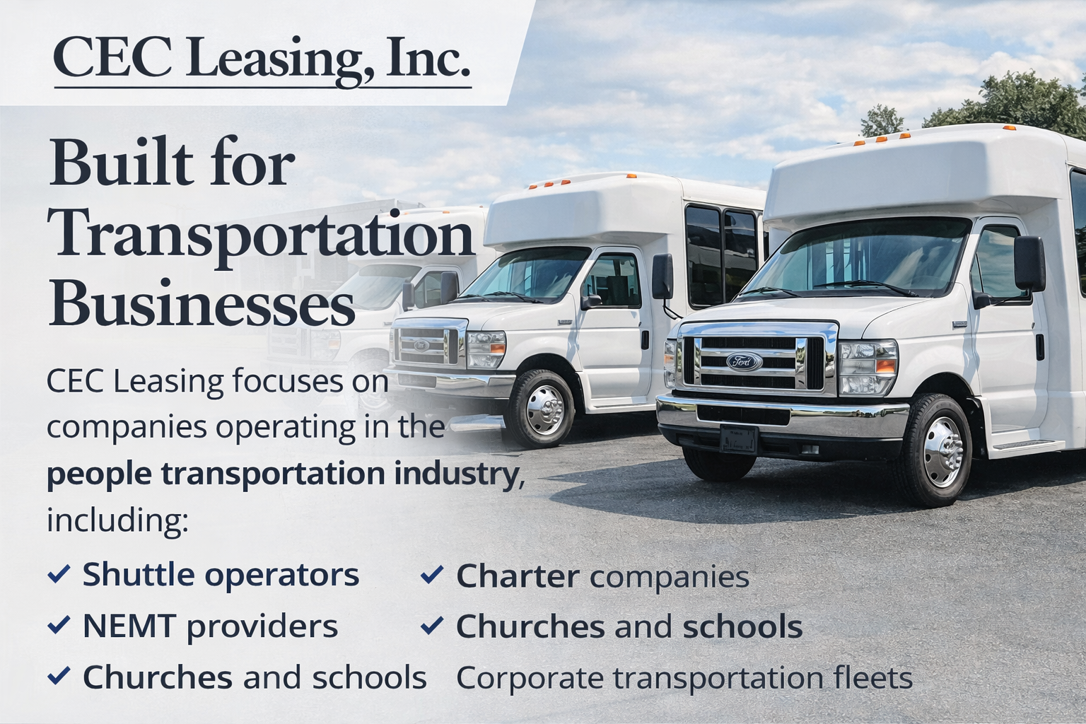CEC Leasing Built For Transporation Businesses